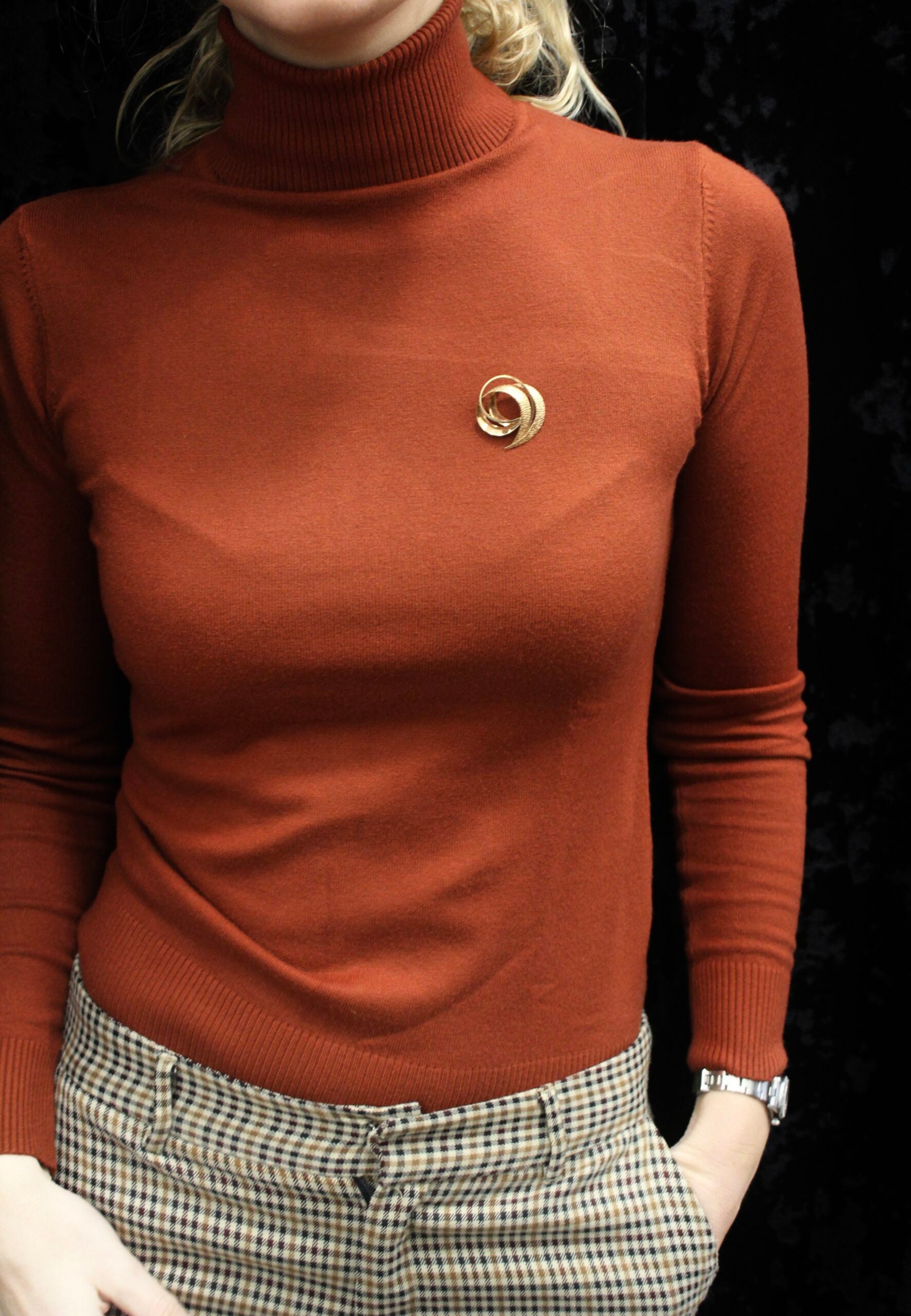 Broche vintage francés en textura