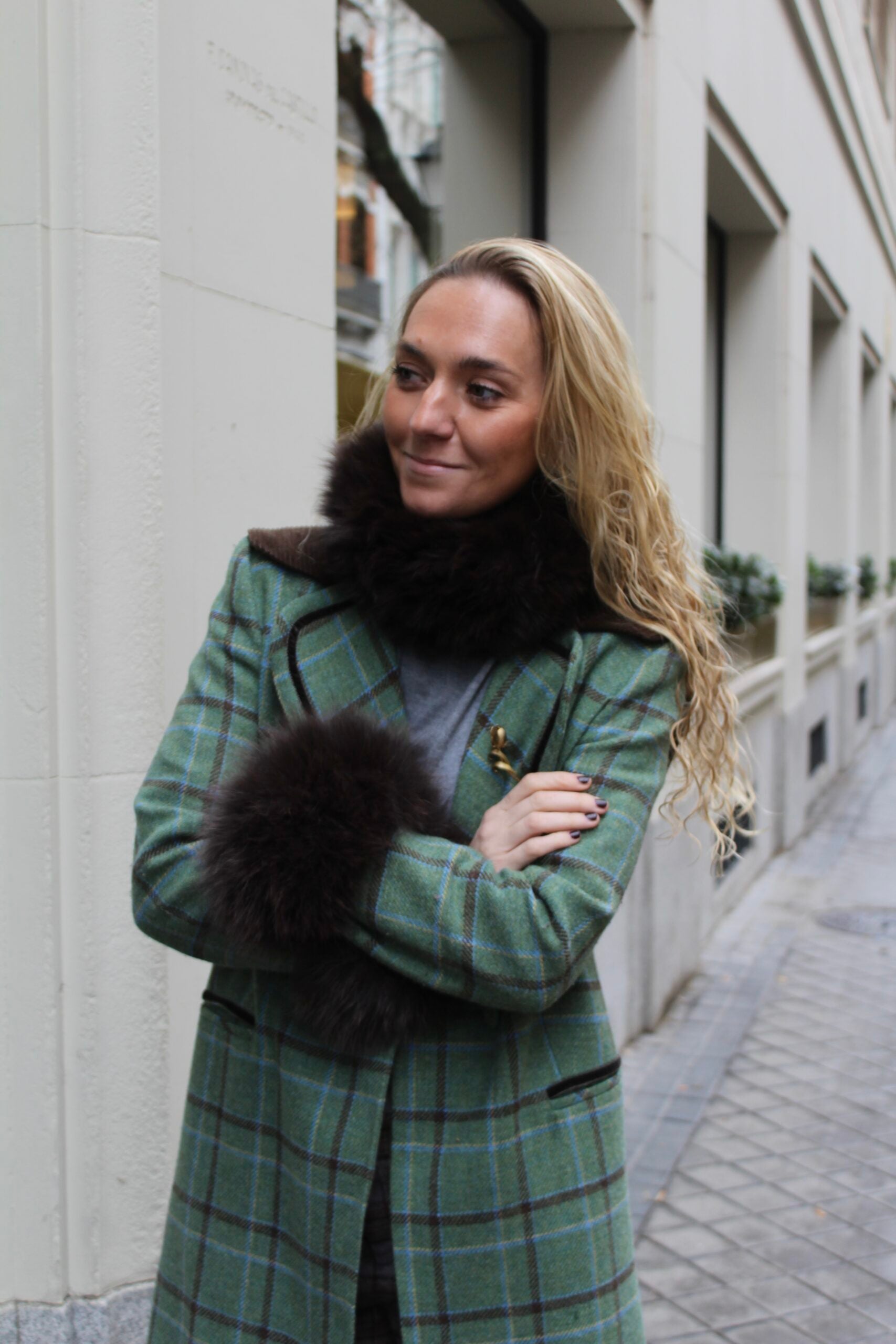 Puños Corbet de pelo natural de Marmota 100% - Topo