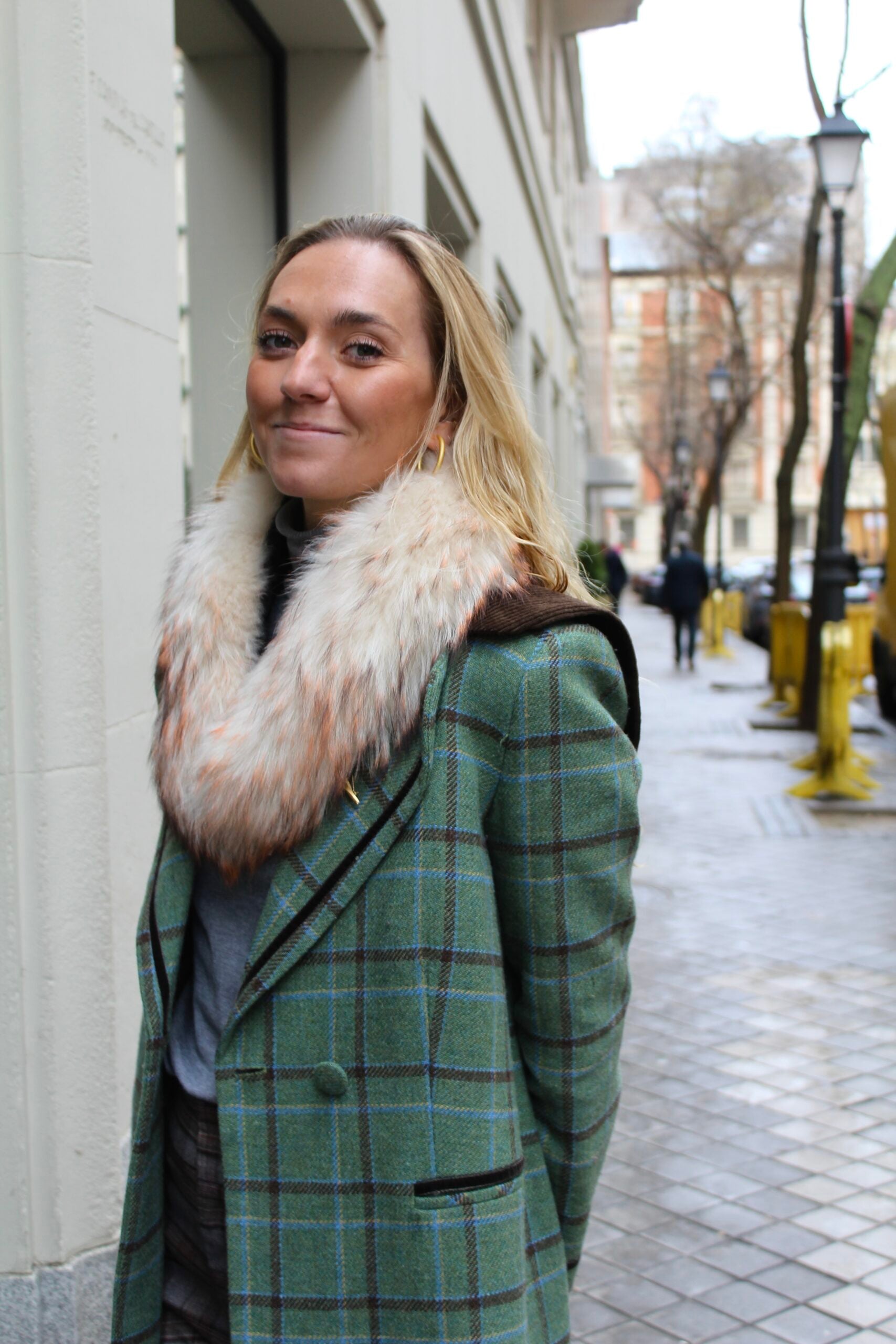 Cuello Verbier de pelo natural de Marmota 100% - Blanco