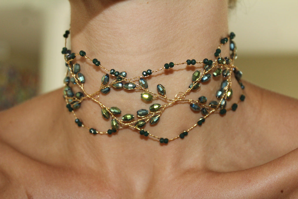 Gargantilha verde Santa Elena