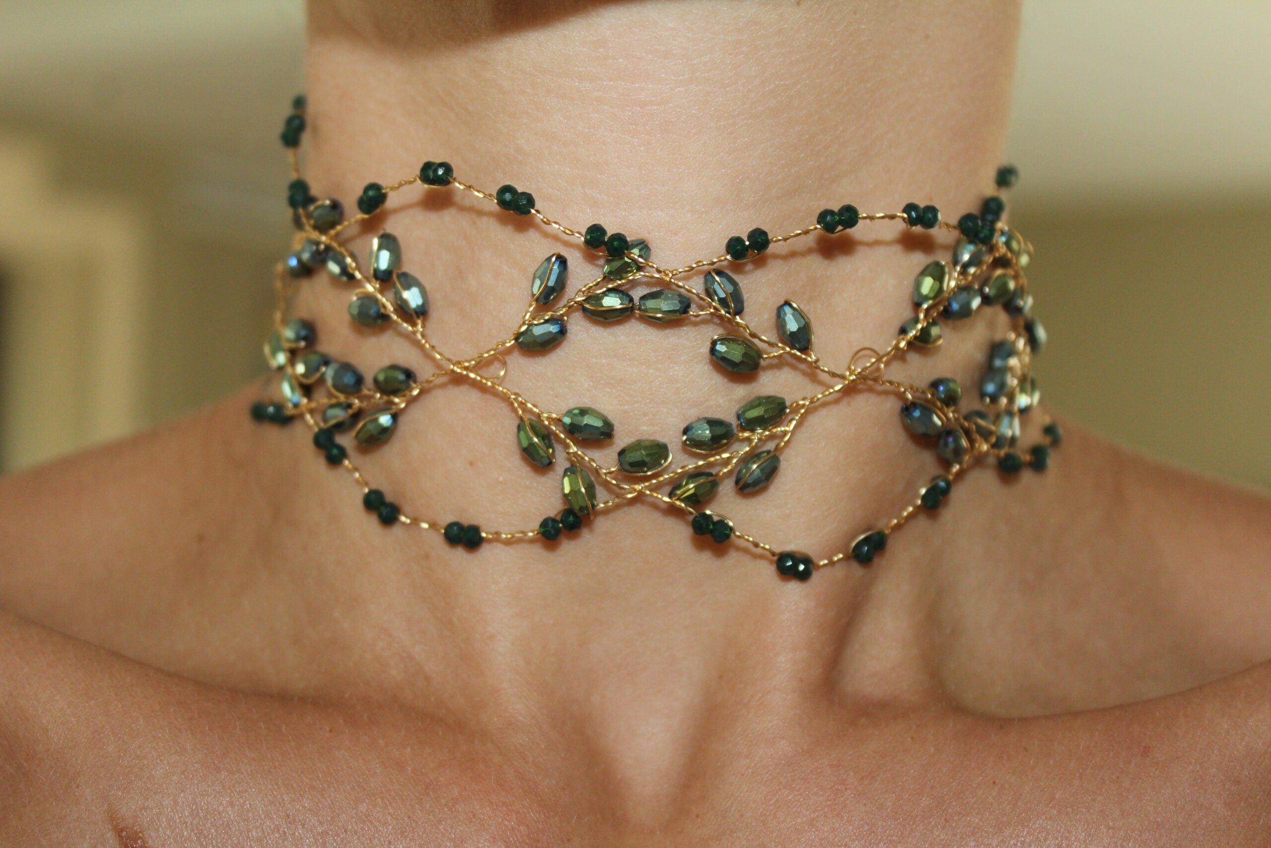 Gargantilha verde Santa Elena