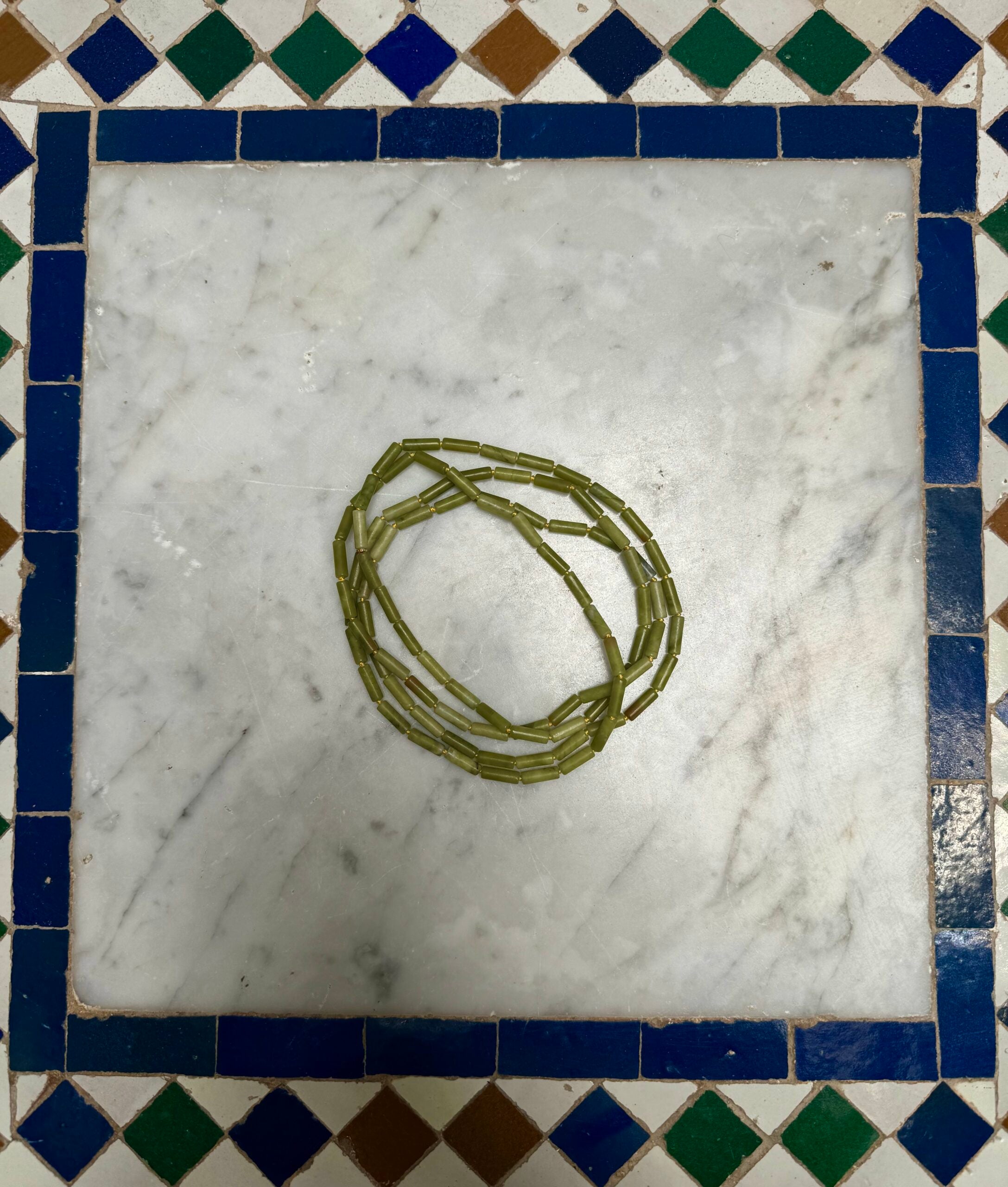 Colar de massa Madrasa verde matcha