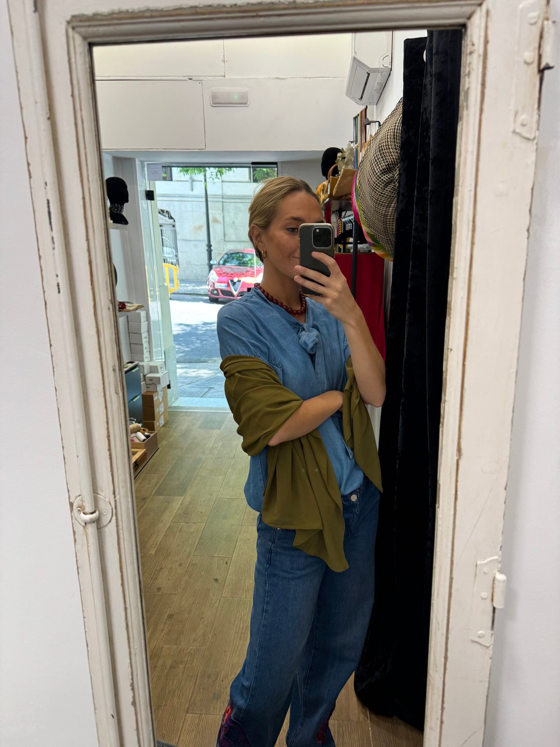 Chal de crepe - Caqui