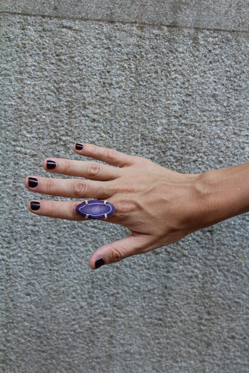 Anillo Ágata - Morado 01