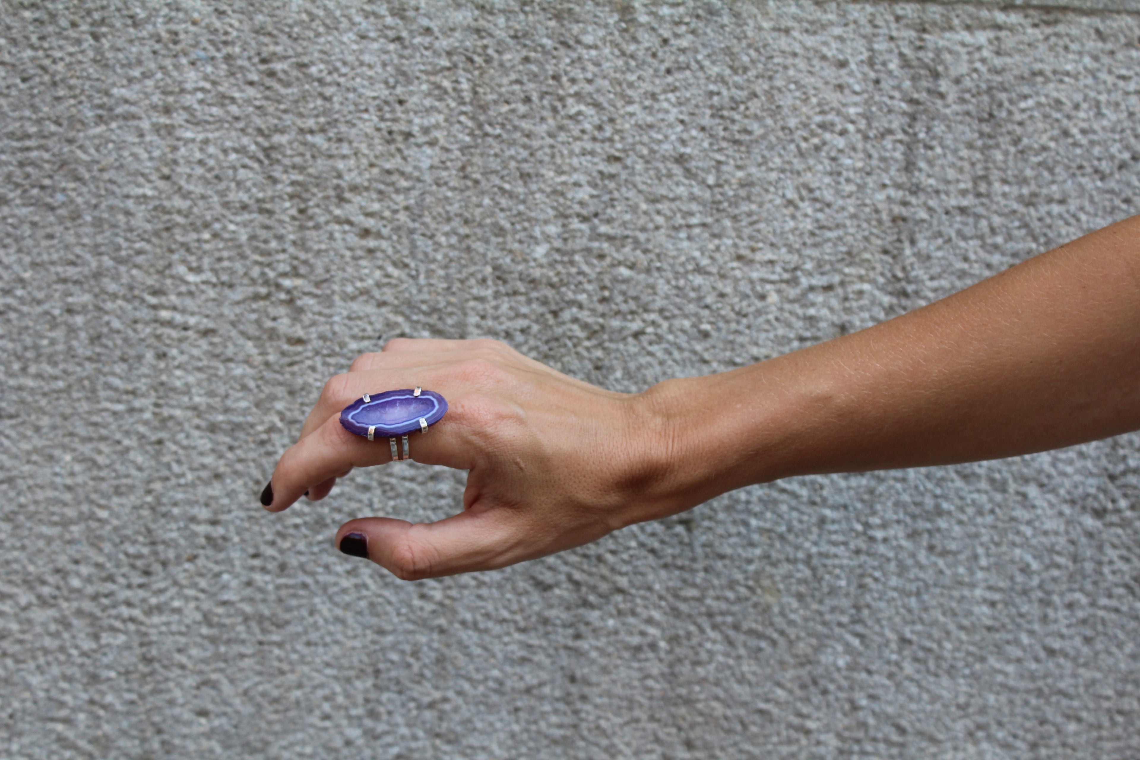 Anillo Ágata - Morado 01