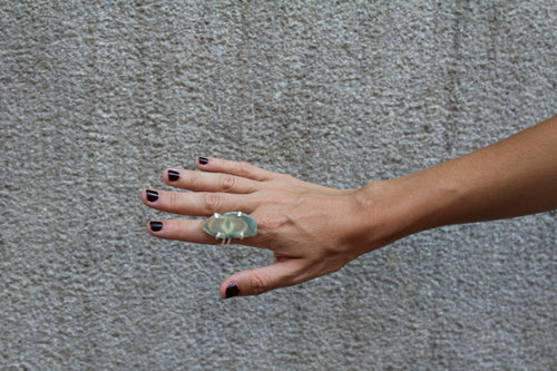 Anillo Ágata - Verde Agua 01