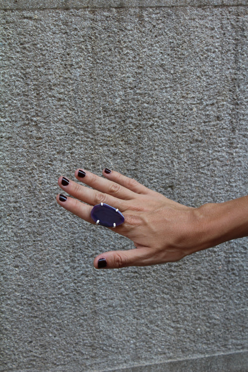 Anillo Ágata - Morado 02