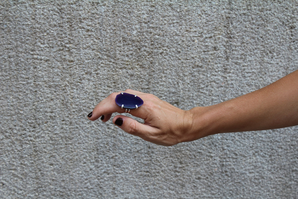 Anillo Ágata - Morado 02