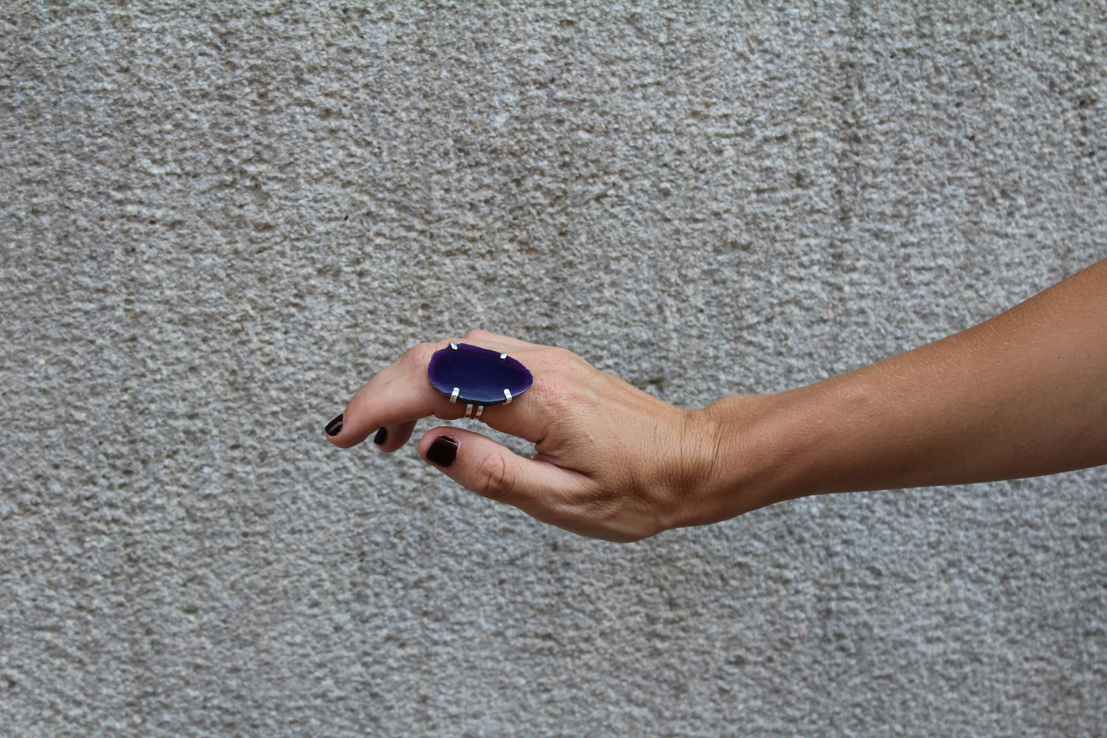 Anillo Ágata - Morado 02