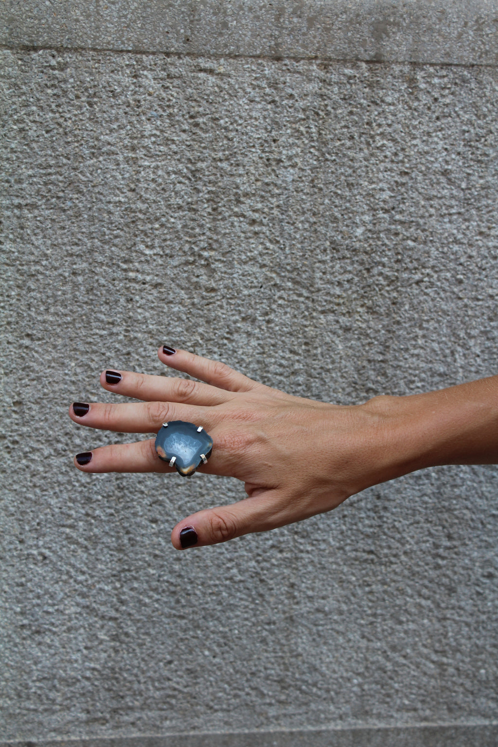 Anillo Ágata - Marrón y Negro 01