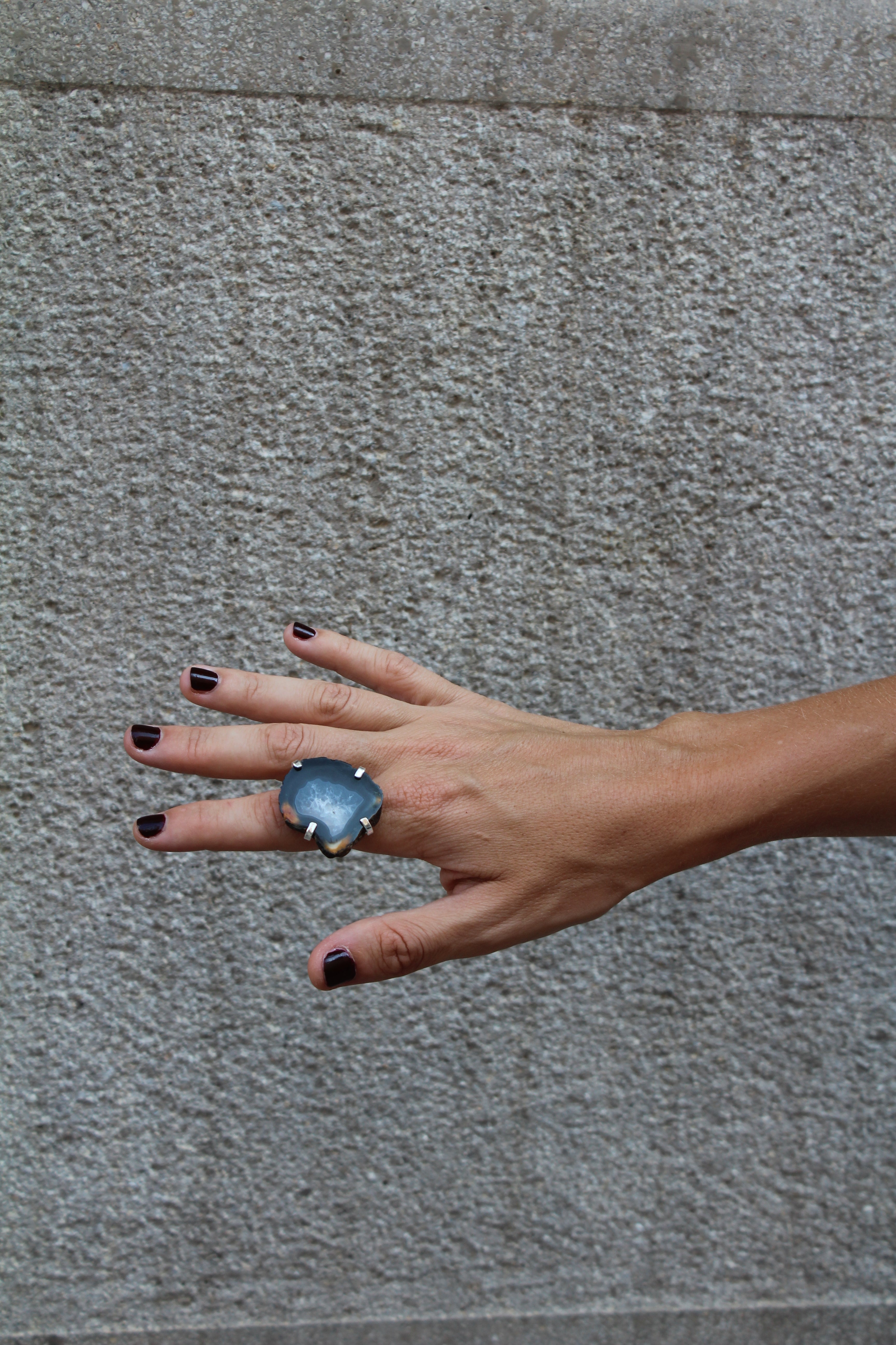 Anillo Ágata - Marrón y Negro 01