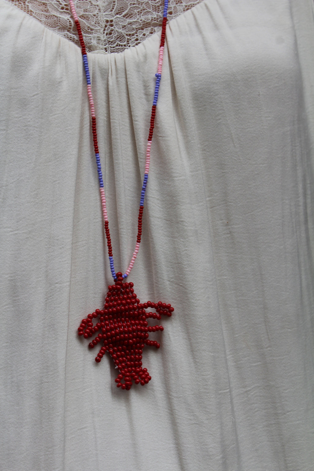 Collar de cuentas de colores Langosta