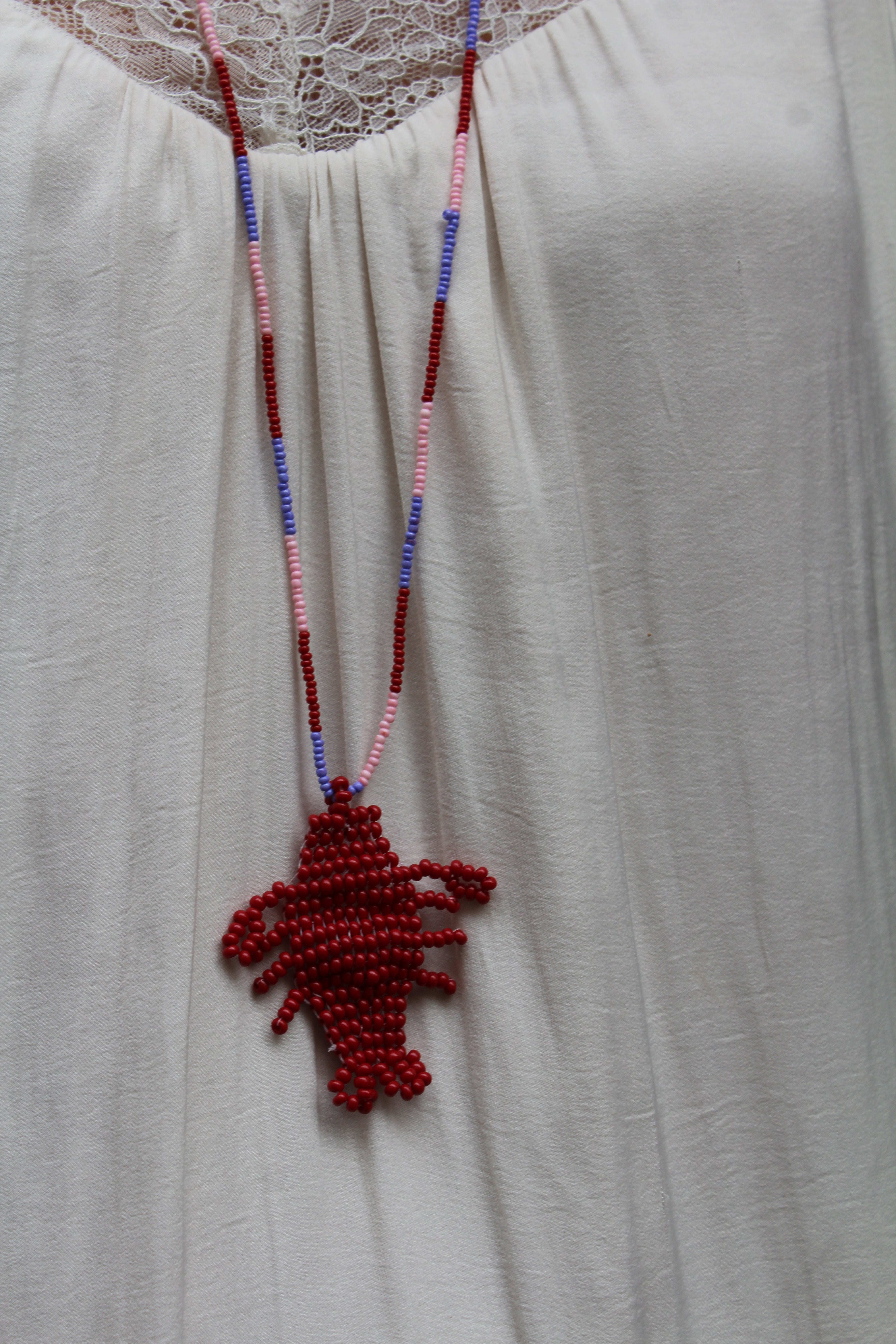 Collar de cuentas de colores Langosta