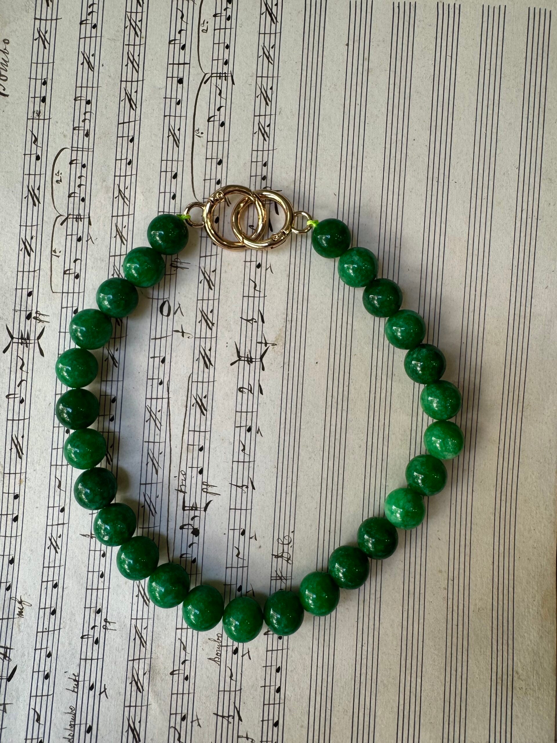 Colar de contas Fez verdes