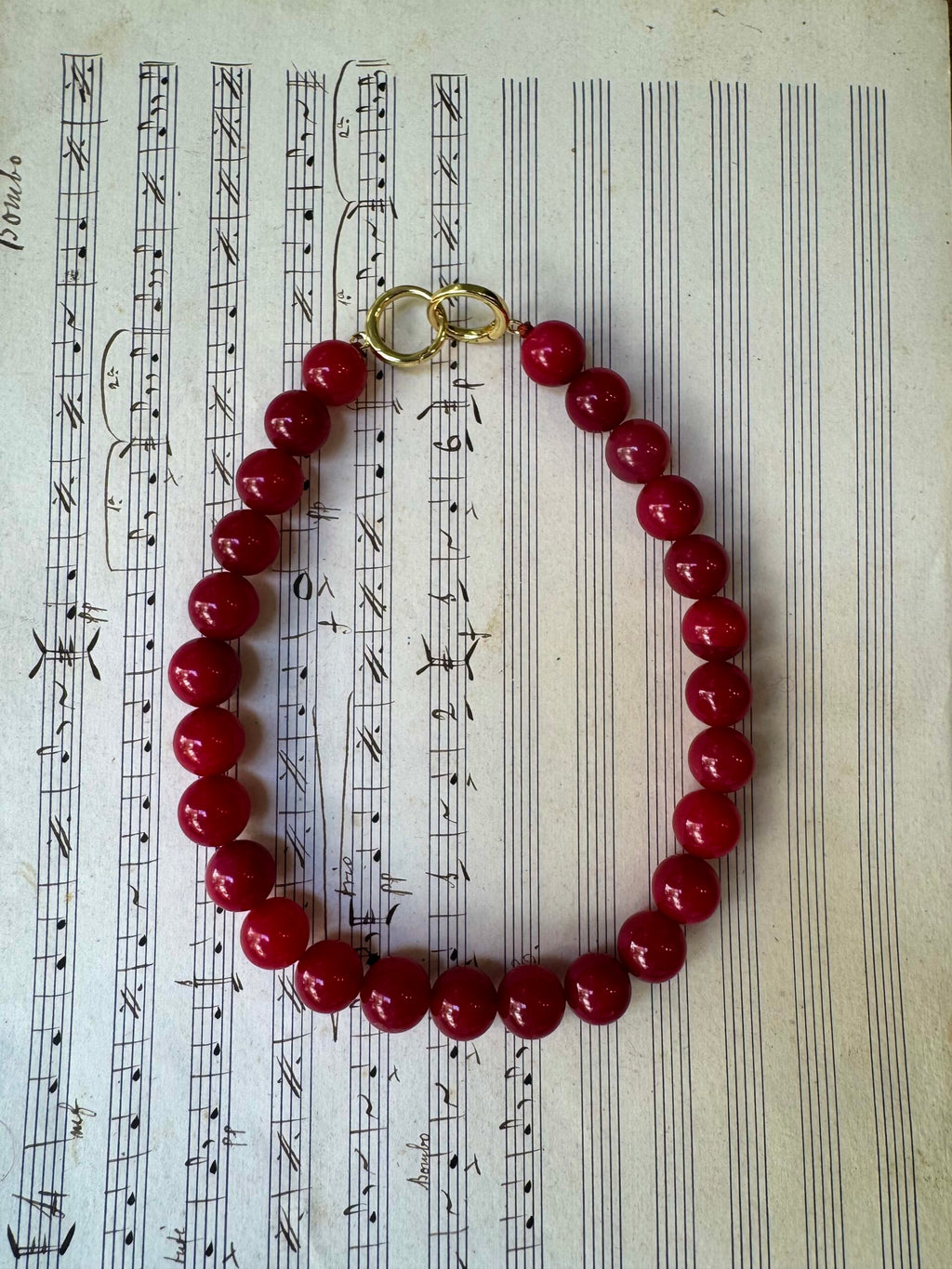 Collar de Bolas Fez Frambuesa