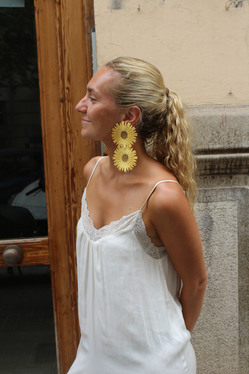 Pendientes Girasol Amarillo