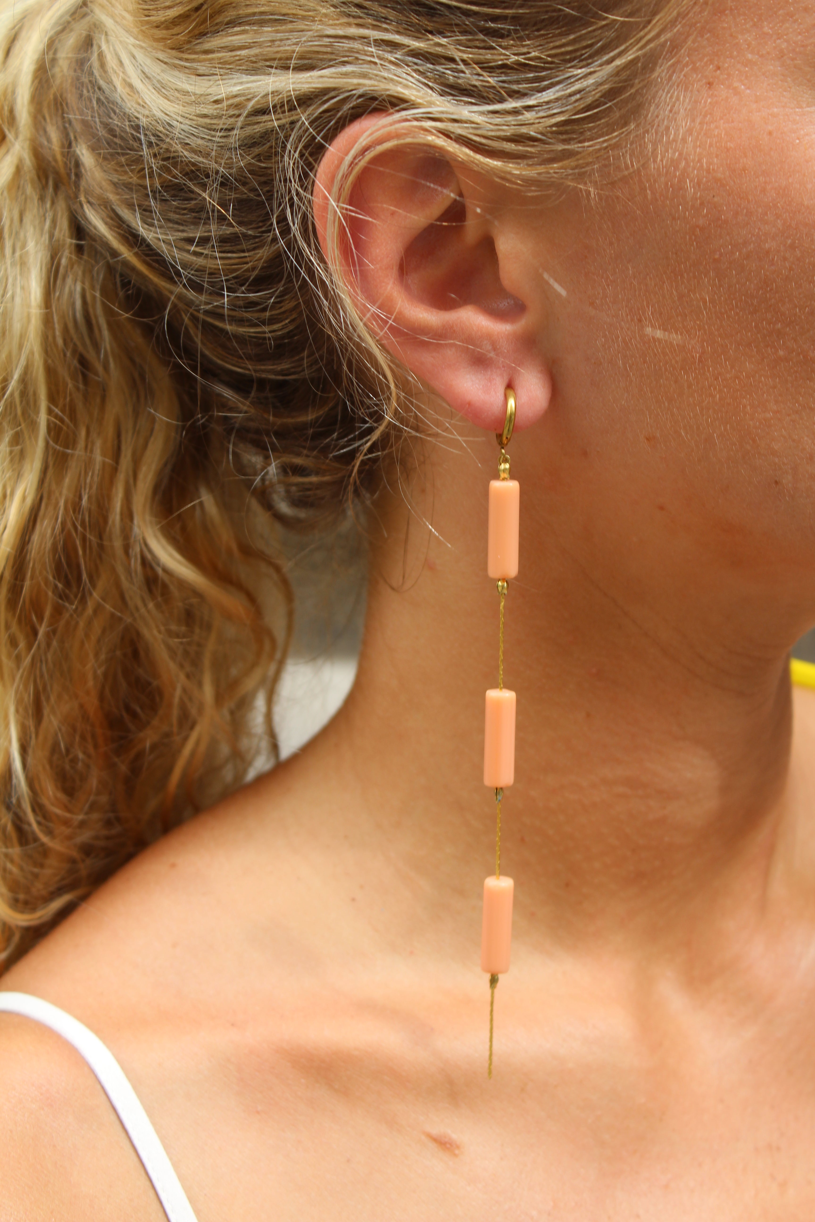 Pendientes Ibiza Nude Melocotón
