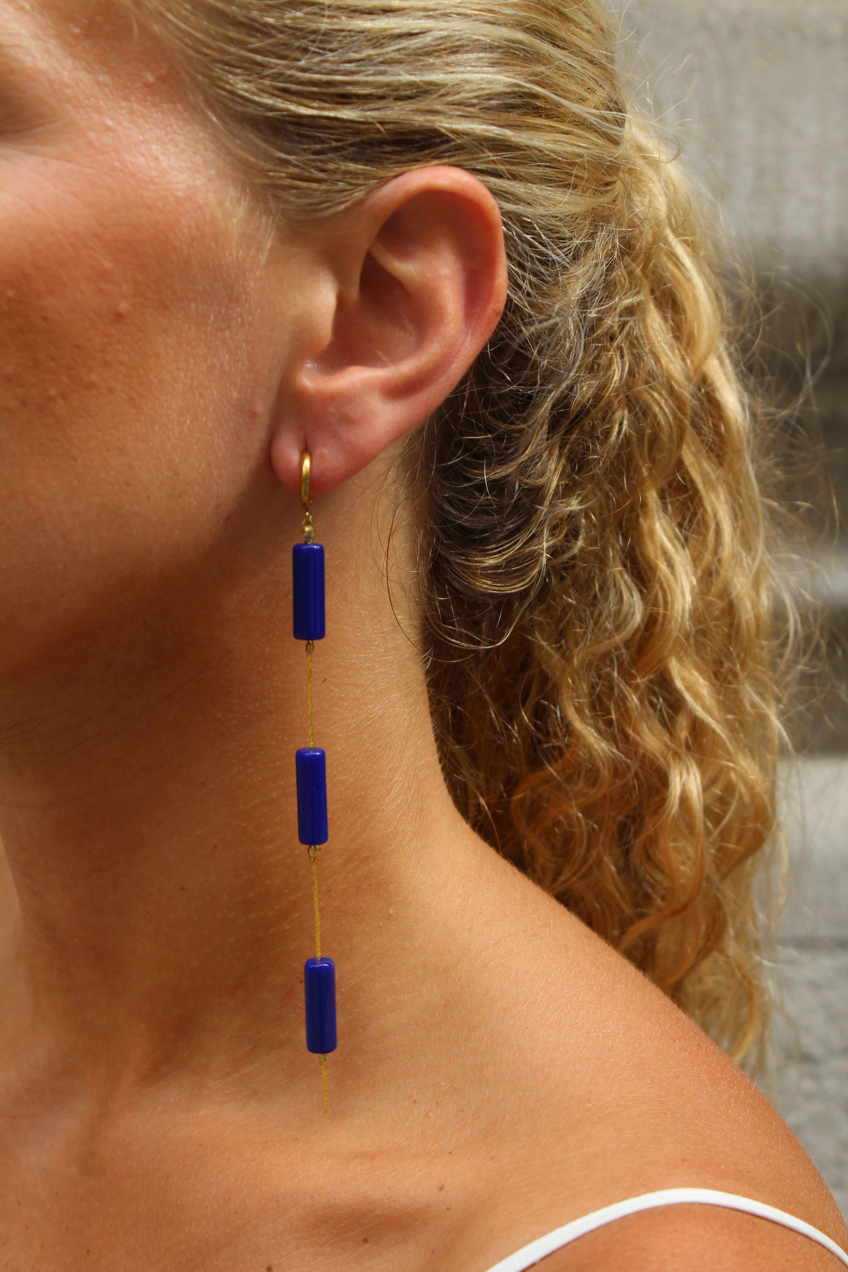 Pendientes Ibiza Azul Marino.