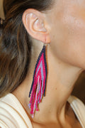 Pendientes Cuentas Fucsia