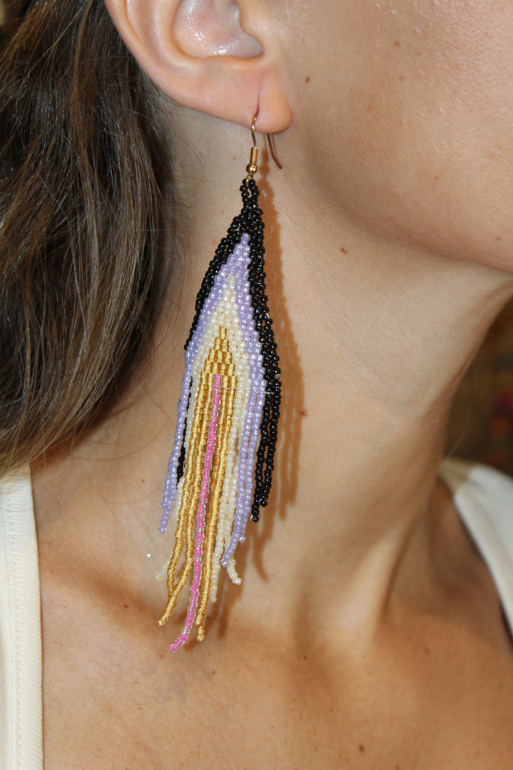 Pendientes Cuentas Morado
