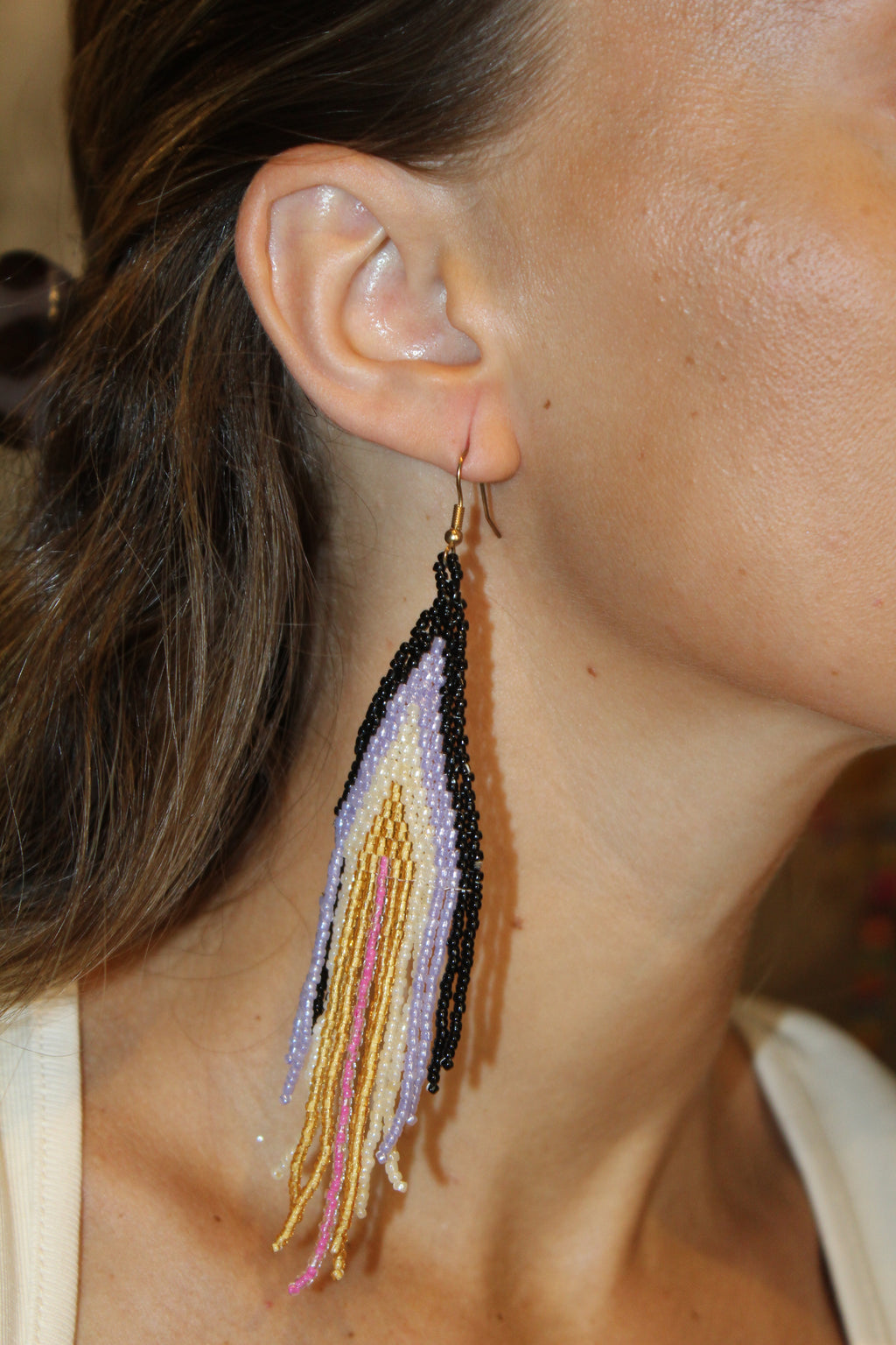 Pendientes Cuentas Morado