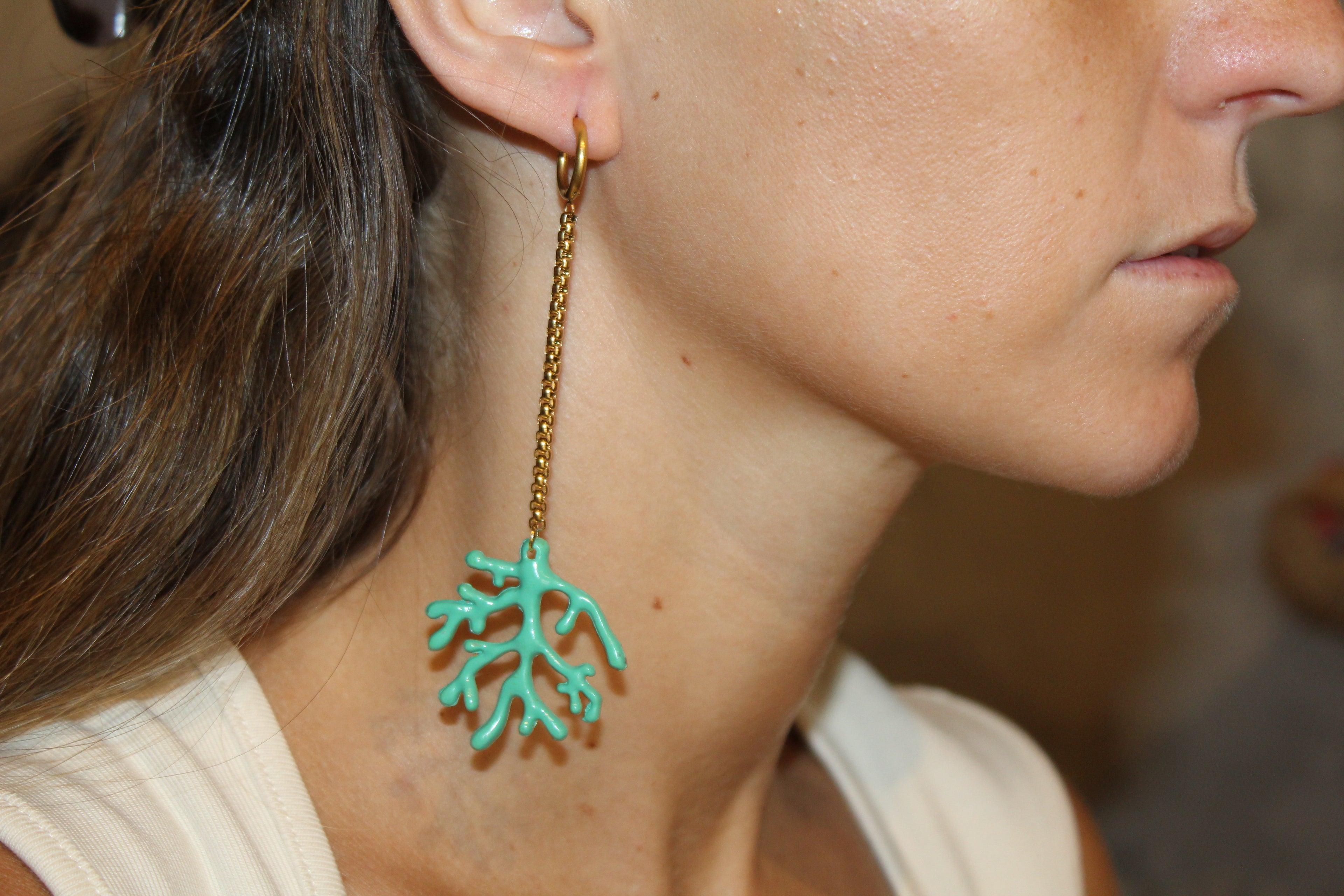 Pendientes Coral Turquesa