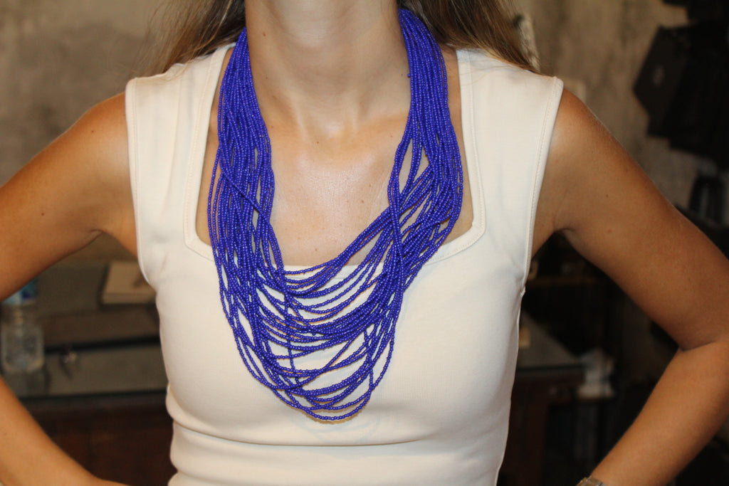 Collar Múltiple azul