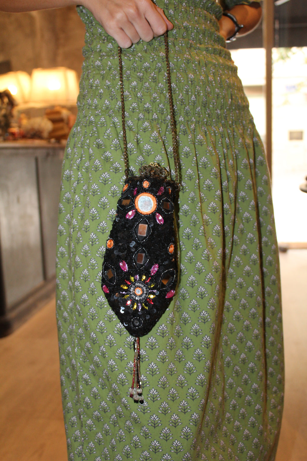 Bolso vintage negro calamar