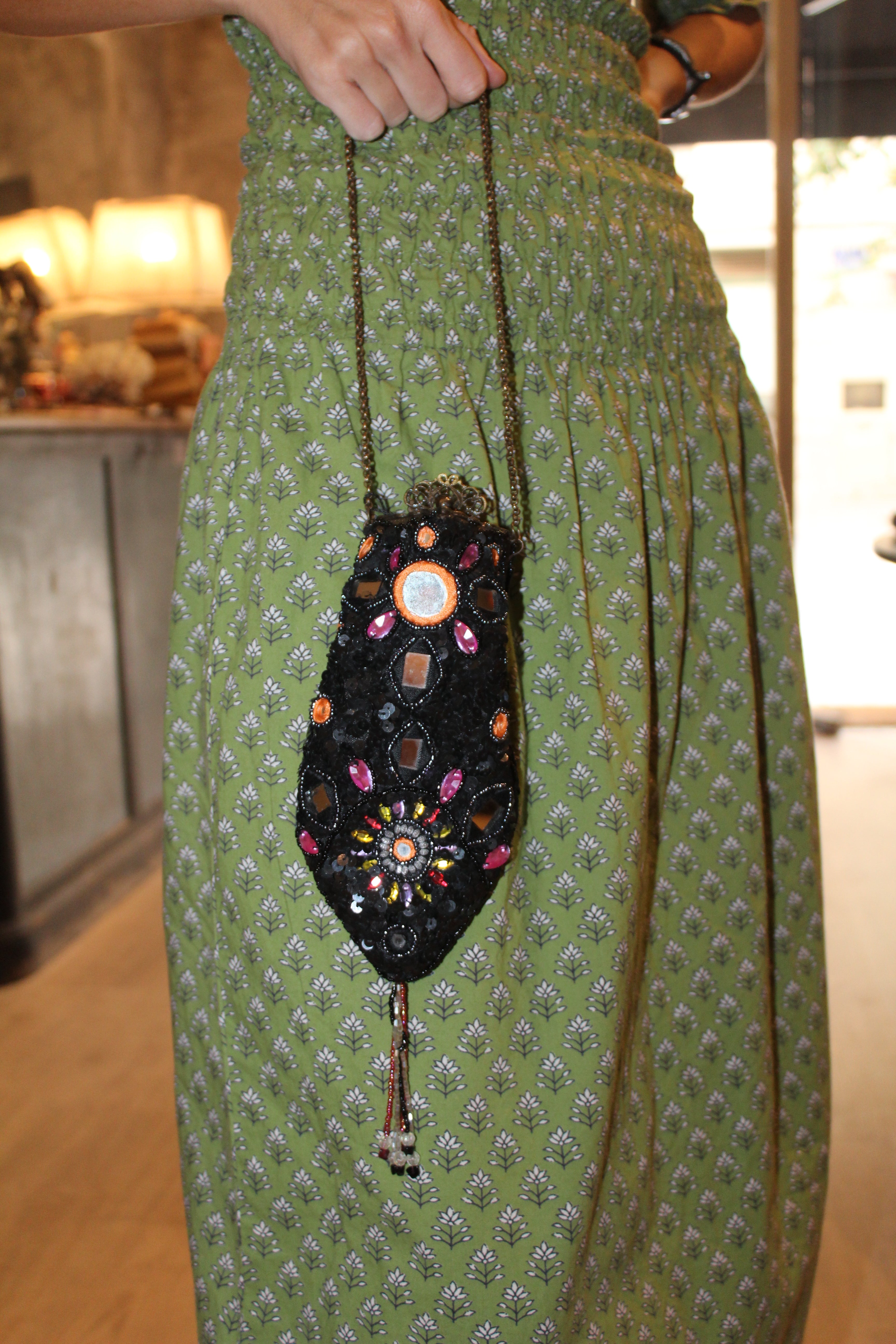 Bolso vintage negro calamar