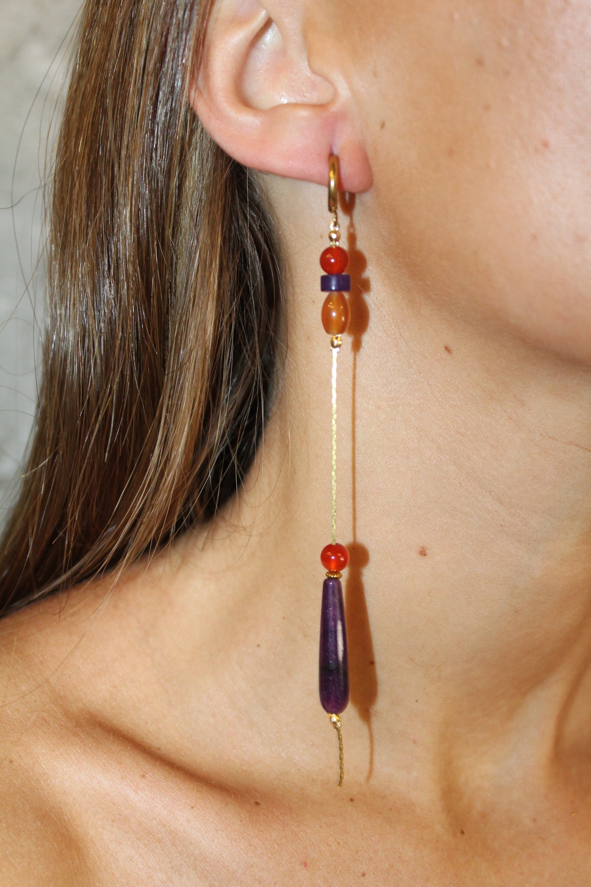 Pendientes Vino morado