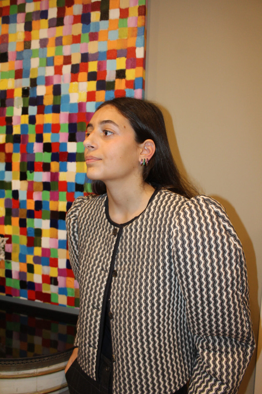 Aros Square Halley circonitas (rosa, azul o verde)