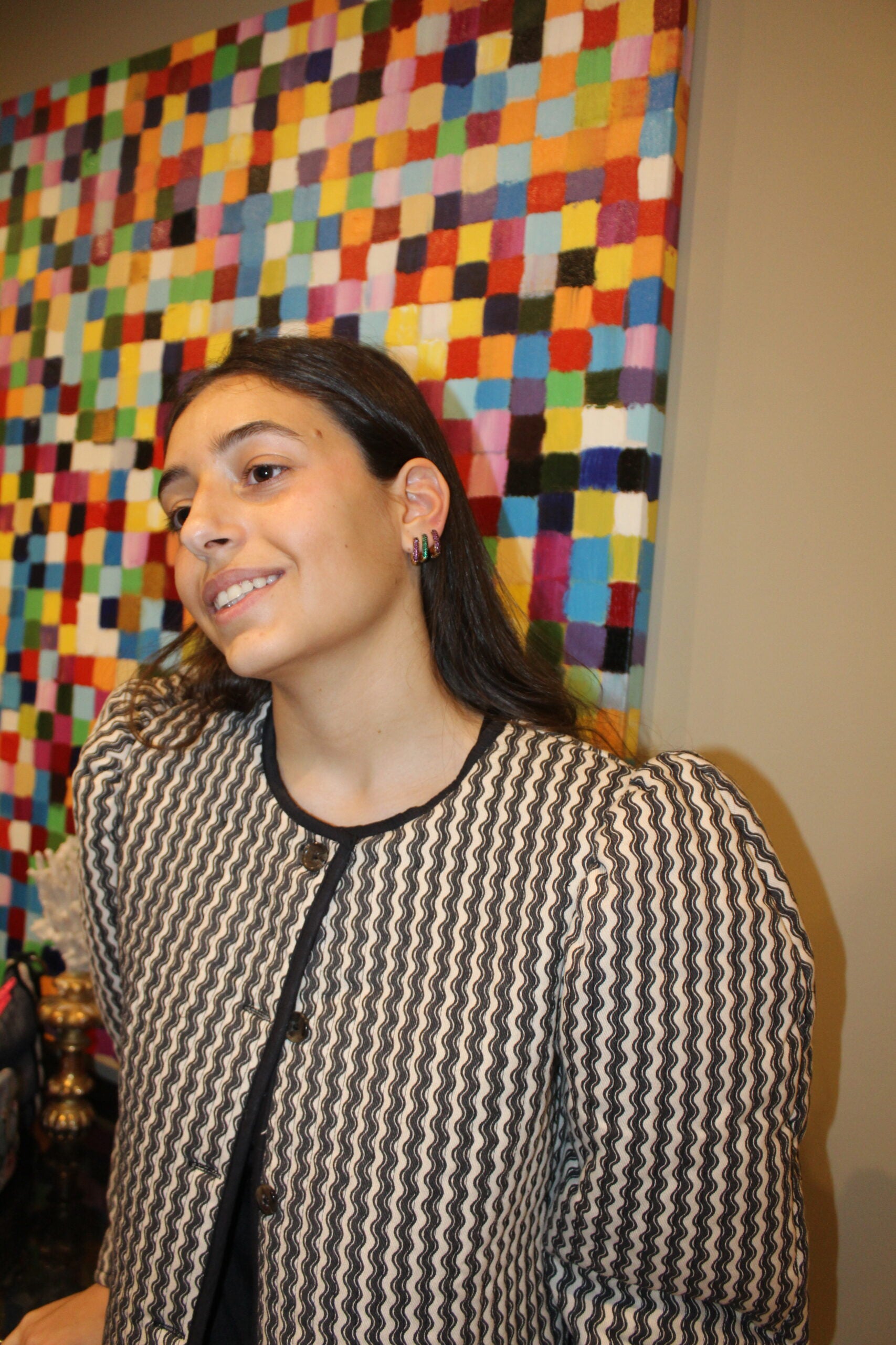 Aros Square Halley circonitas (rosa, azul o verde)