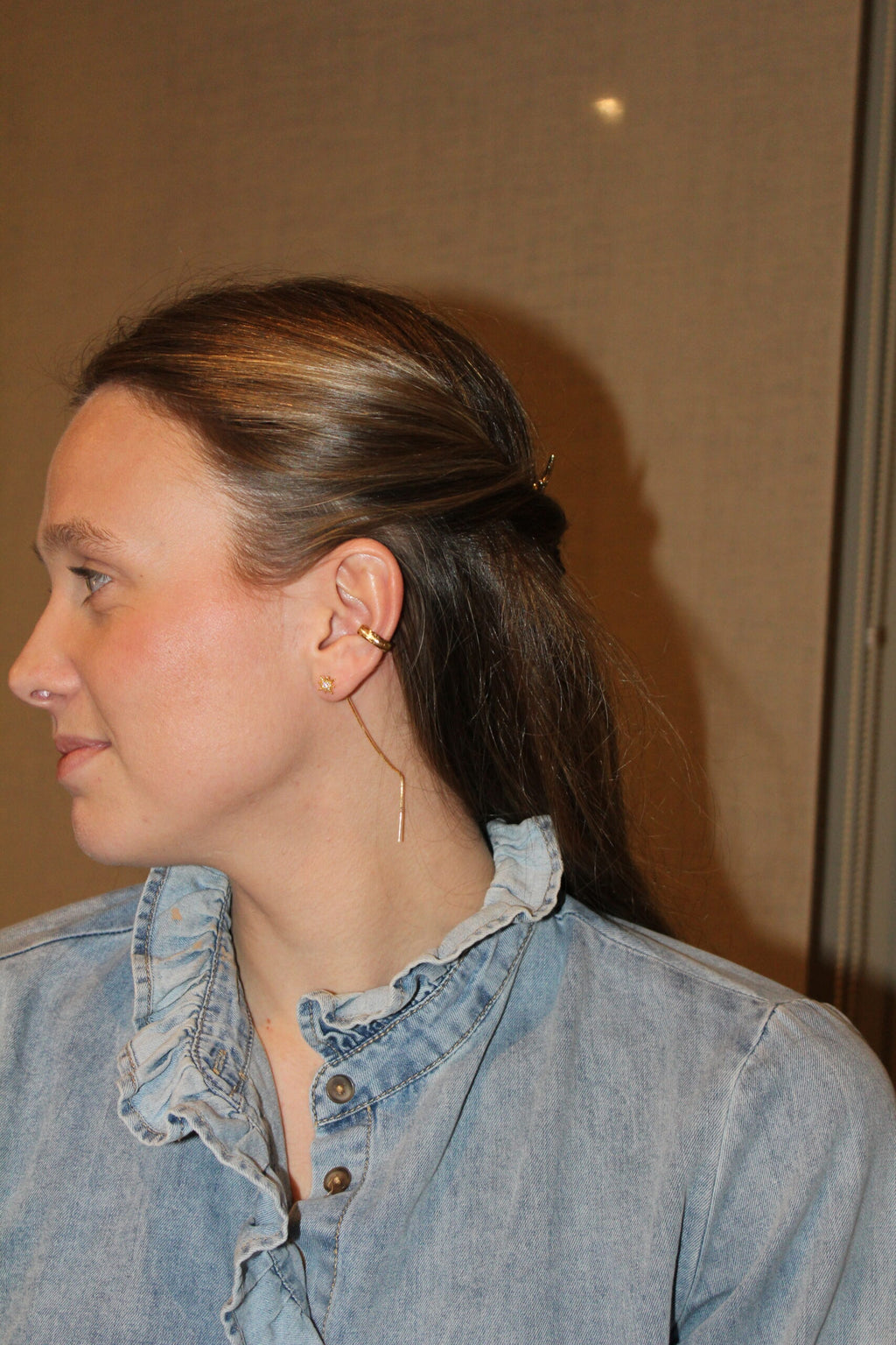 Pendiente Earcuff huella (unidad)