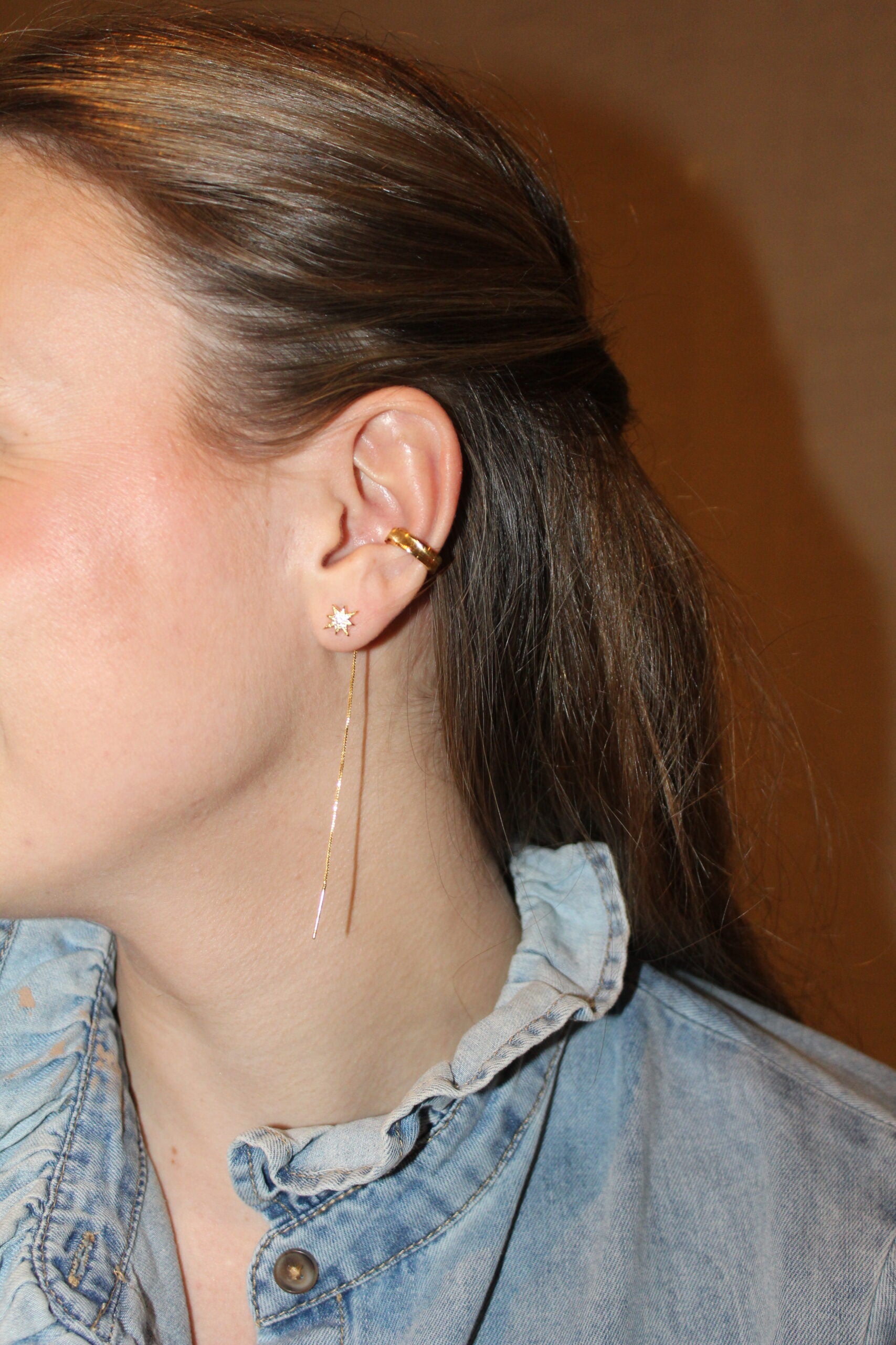 Pendiente Earcuff huella (unidad)