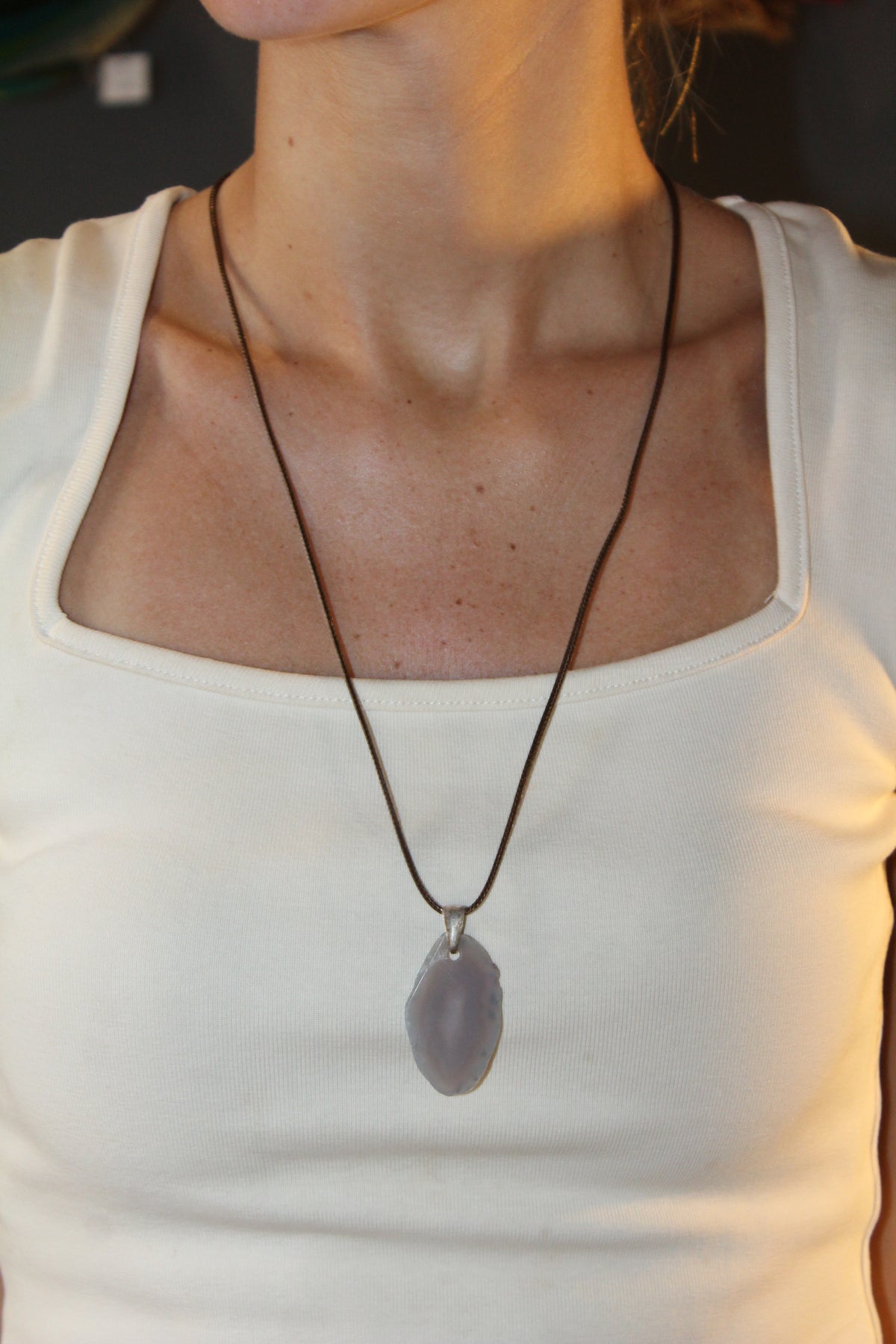 Collar Ágata - Gris