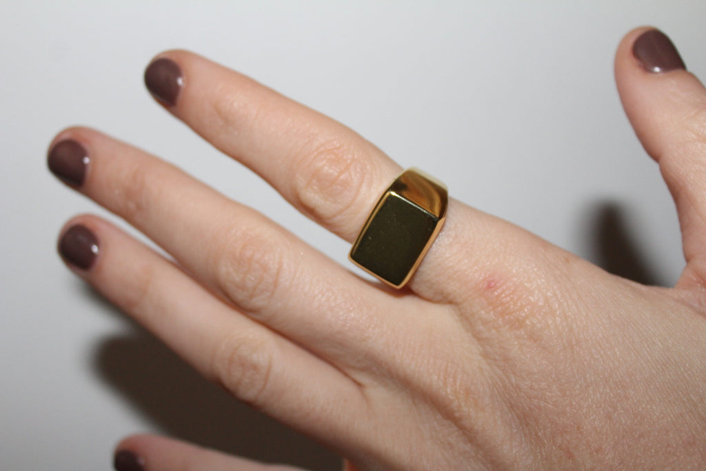 Anillo Sello Square gold
