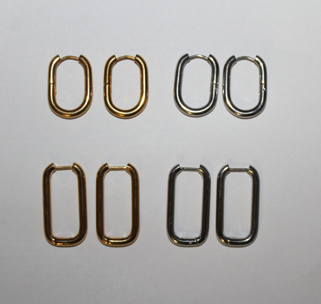Aros Óvalo (tamaño M y L, gold y silver)