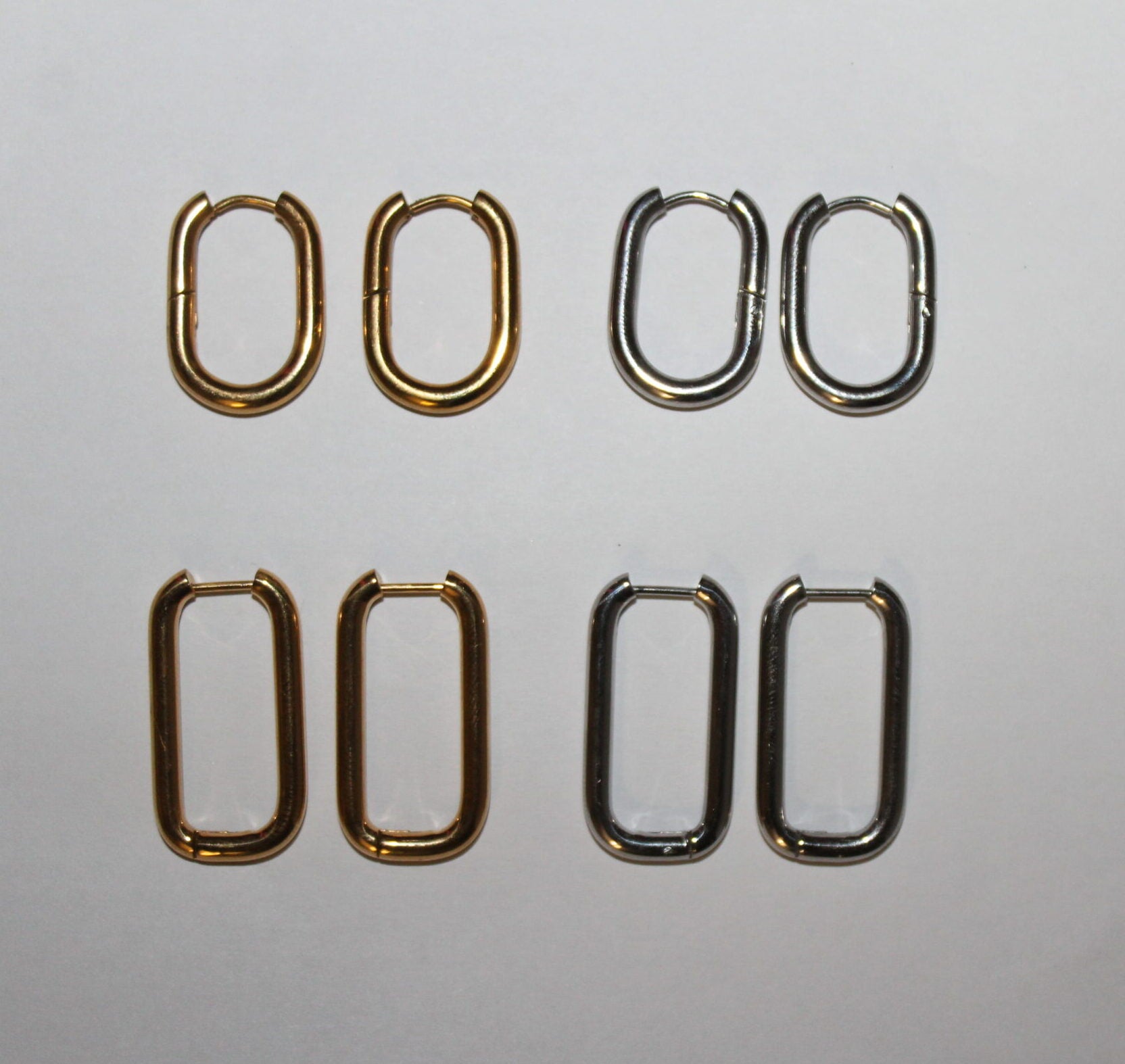 Aros Óvalo (tamaño M y L, gold y silver)