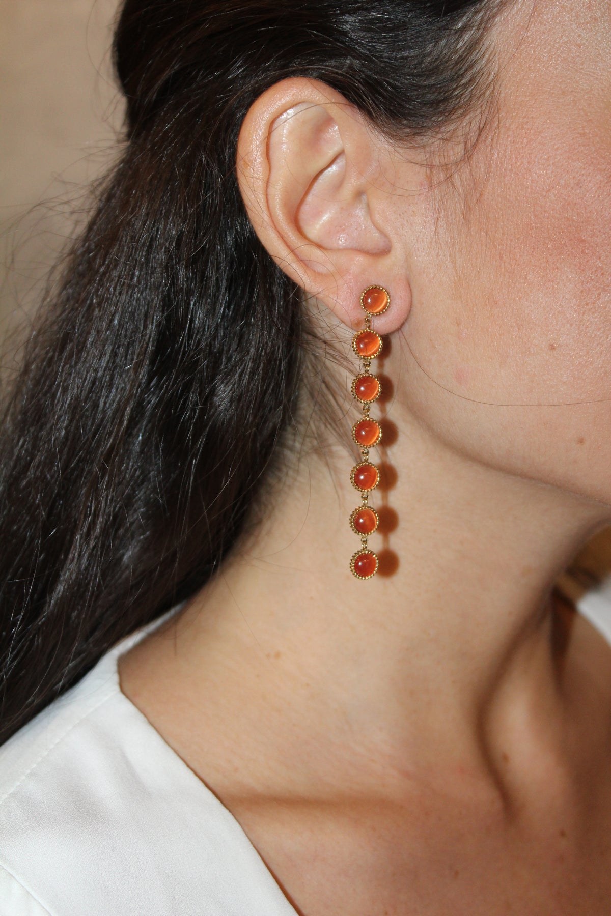 Pendientes Siete Naranja Caldera