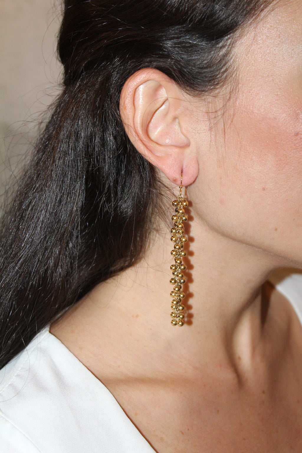 Pendientes Largos Champagne