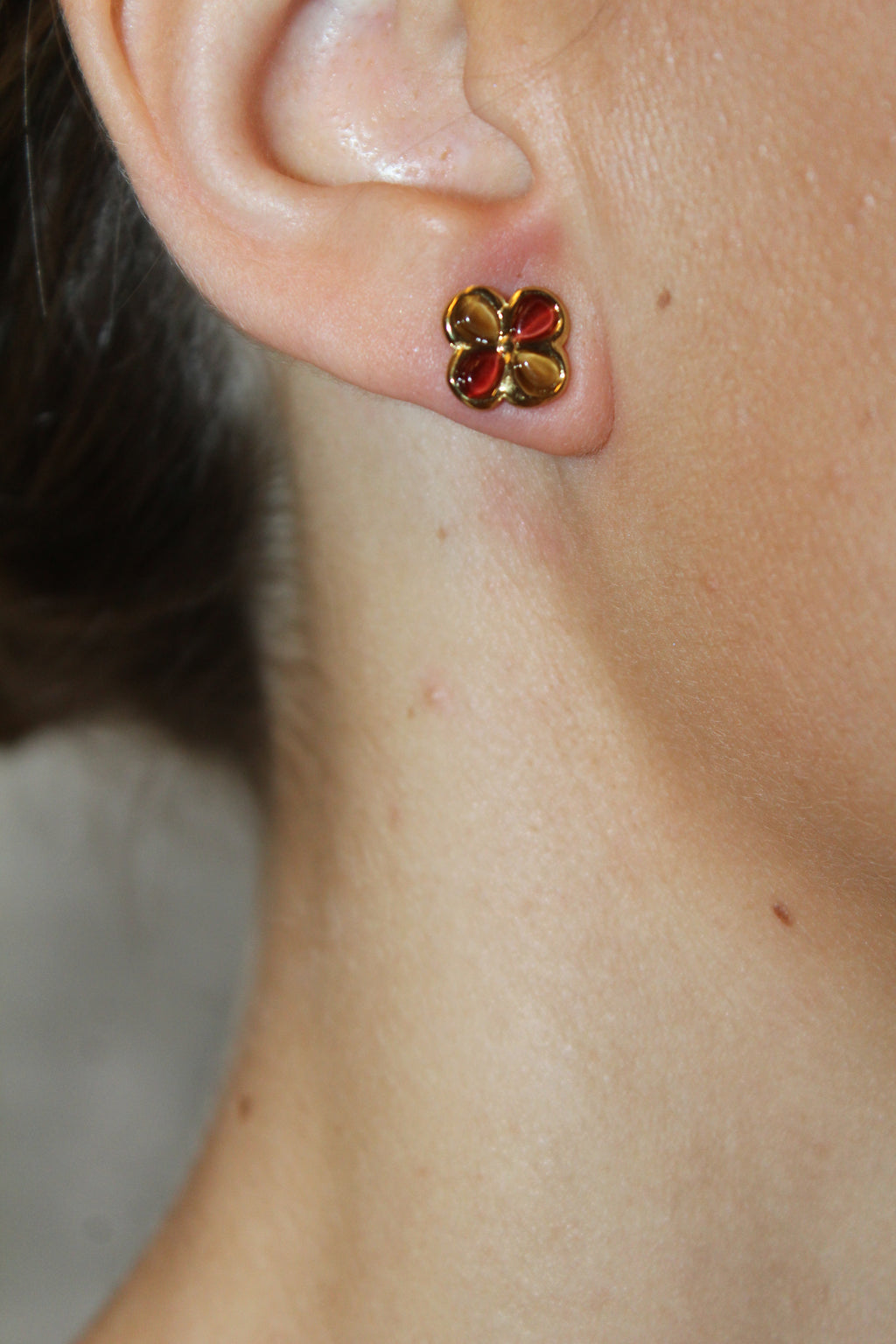Pendientes Multiposición Amapola con Cadena