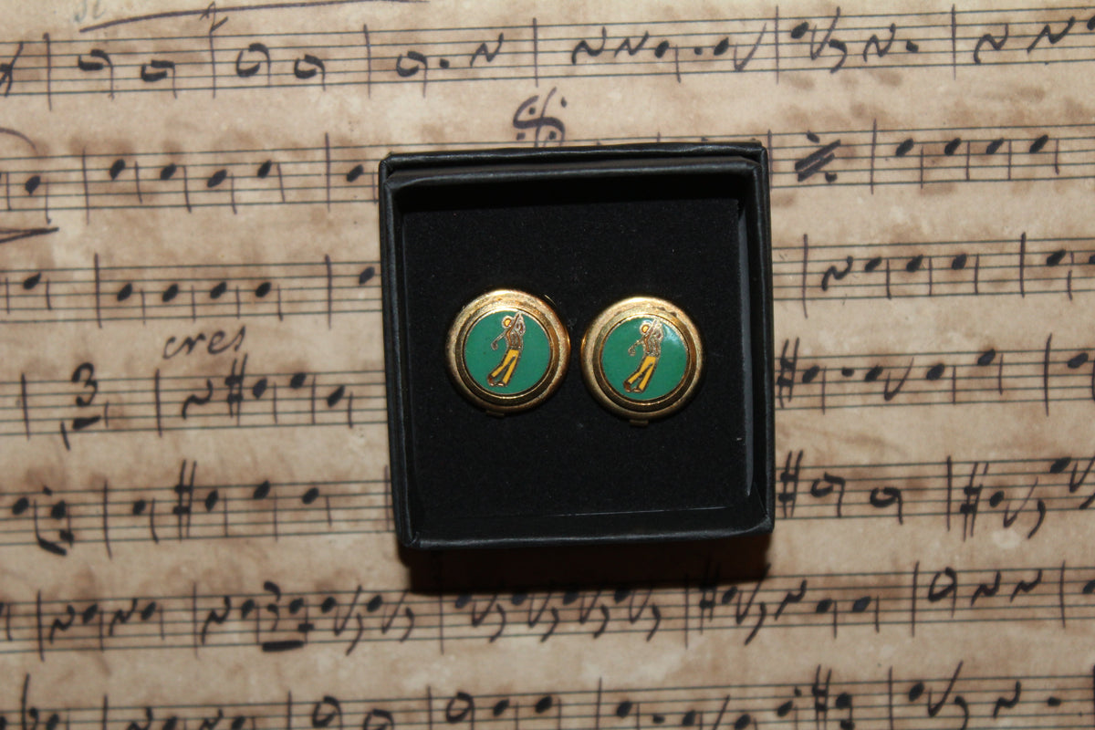 Gemelos Vintage Cubrebotones Golf Drive