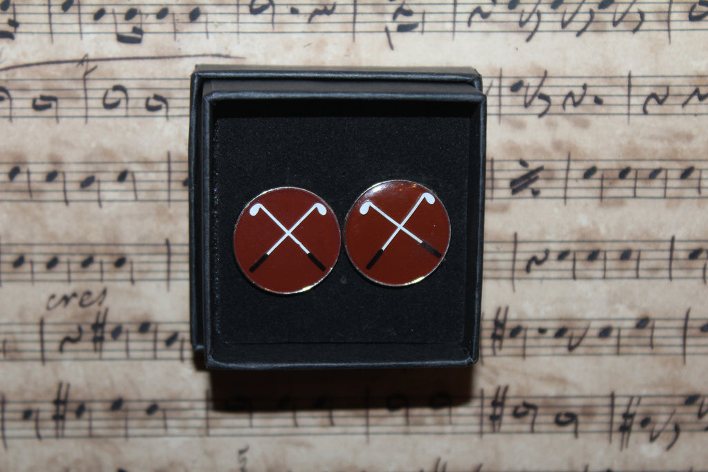 Gemelos Vintage Palos de Golf Granates