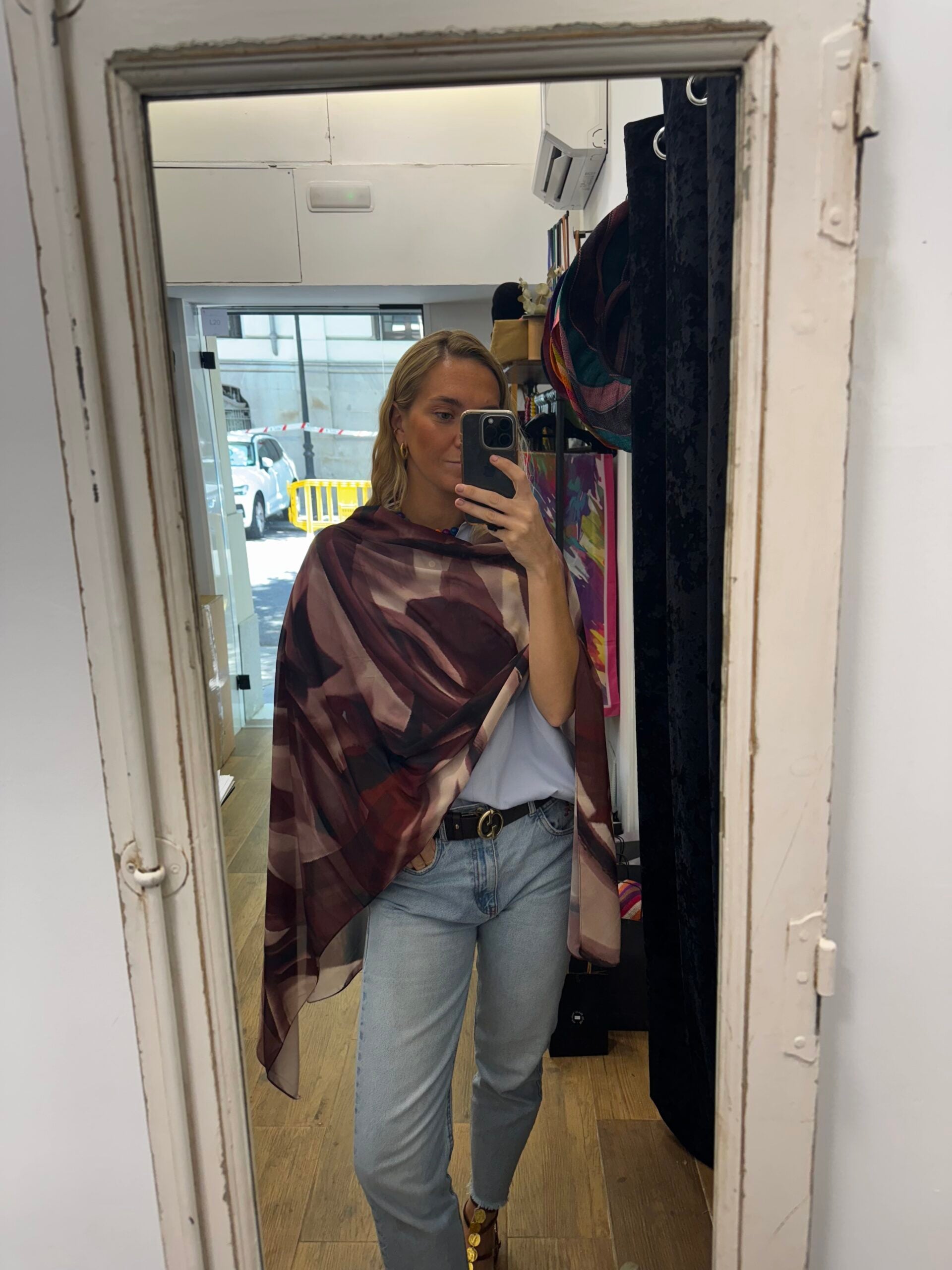 Chal estampado Mármara