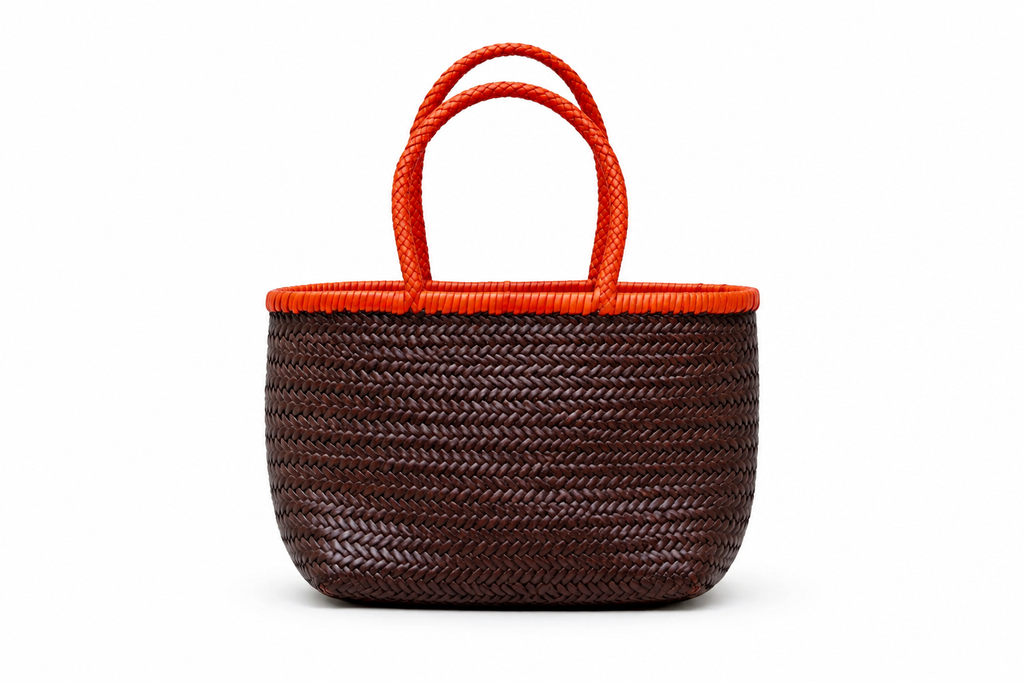 Bolso Turia Marrón Chocolate y Naranja
