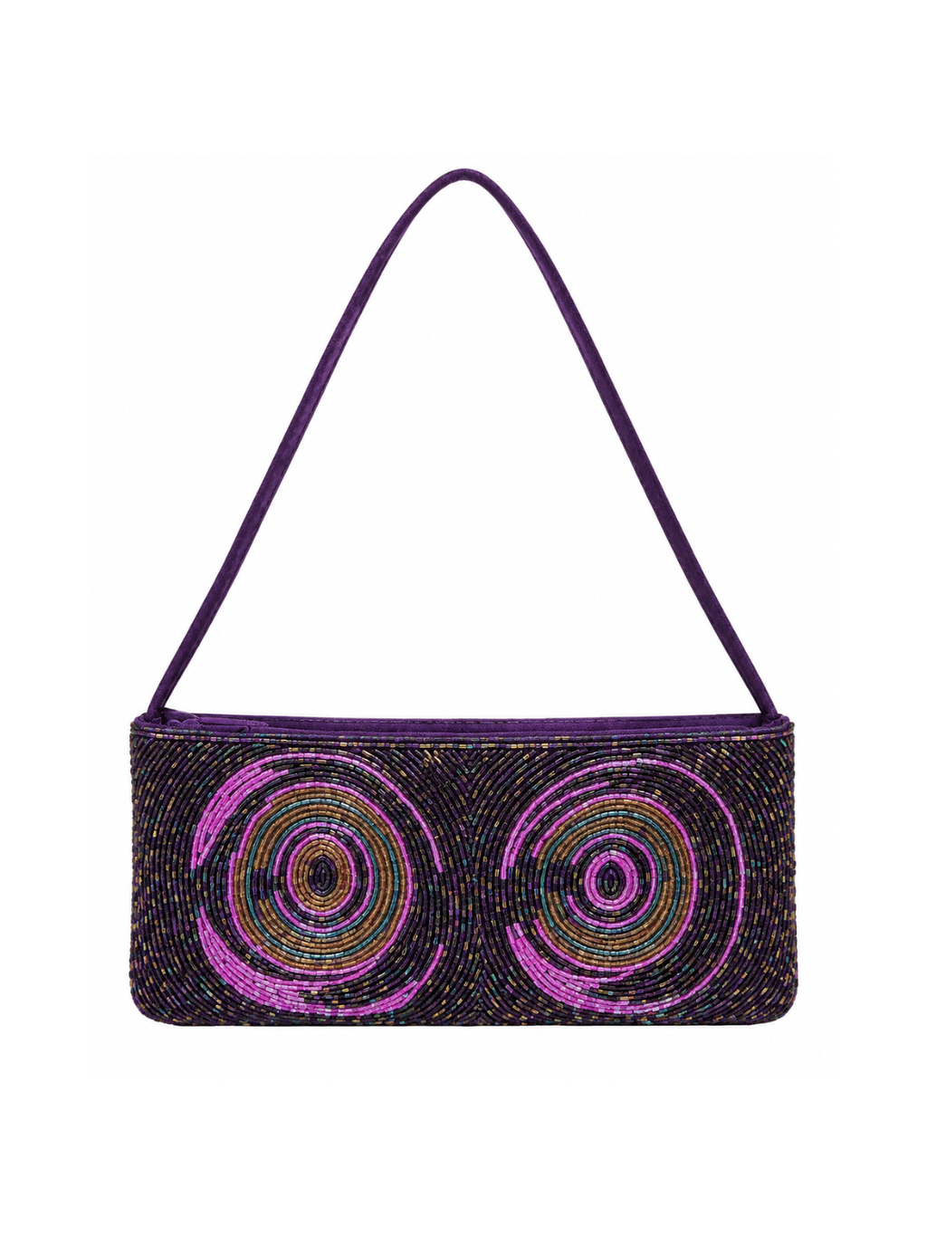 Bolso Vintage Esferas Disco Berenjena