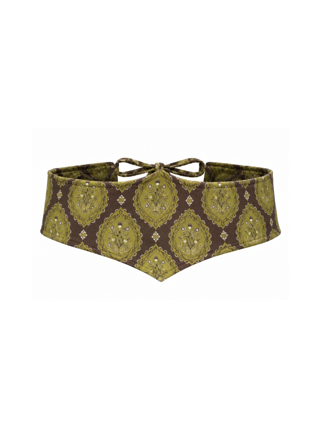 Fajín Venecia Verde y Chocolate estampado