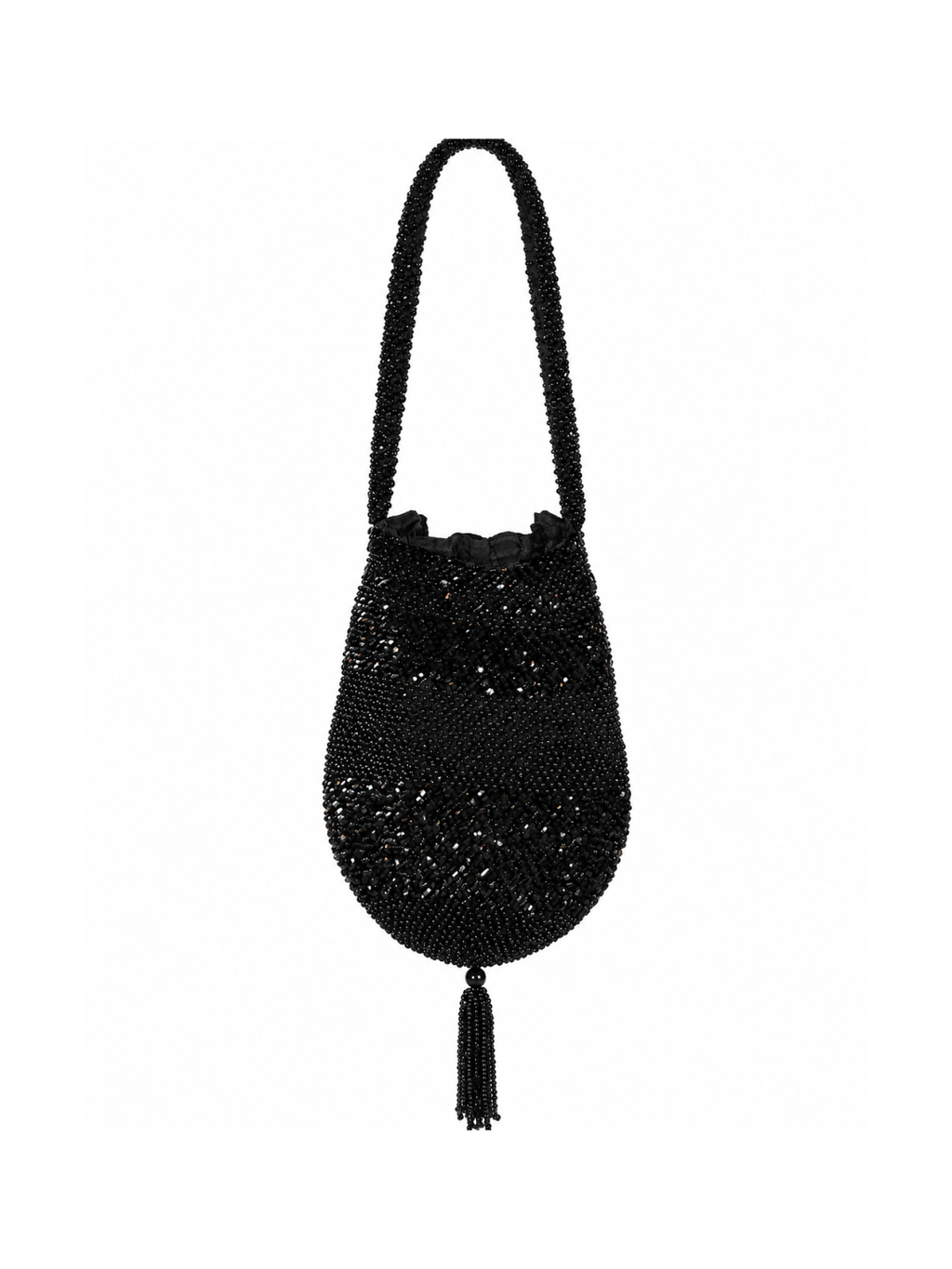 Bolsa vintage castanha estilo saco com flores vermelhas bordadas