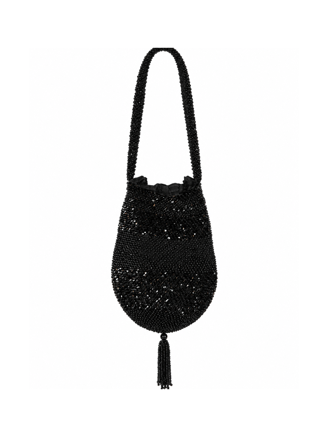 Bolsa vintage castanha estilo saco com flores vermelhas bordadas