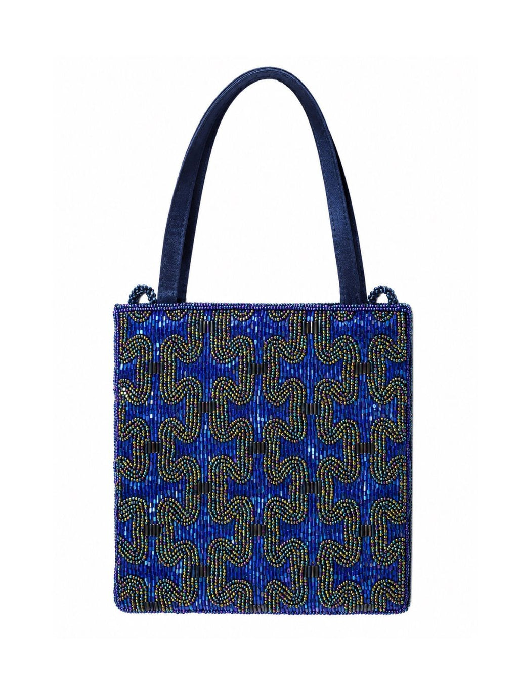 Bolsa vintage estofada com alça branca